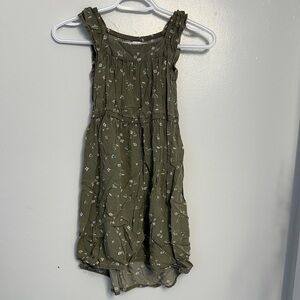 Carter's Olive Floral Kids Dress